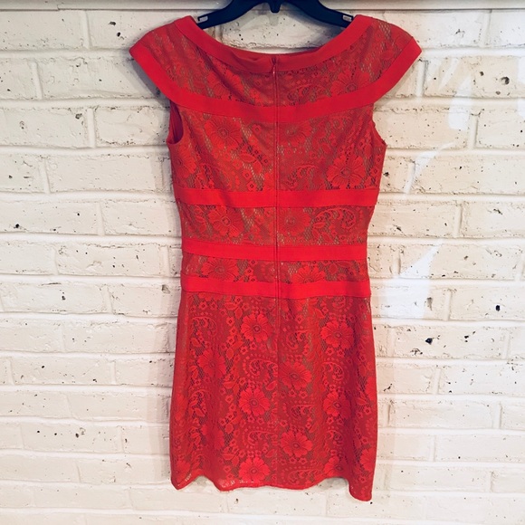 Adrianna Papell pink lace midi dress - Picture 3 of 3